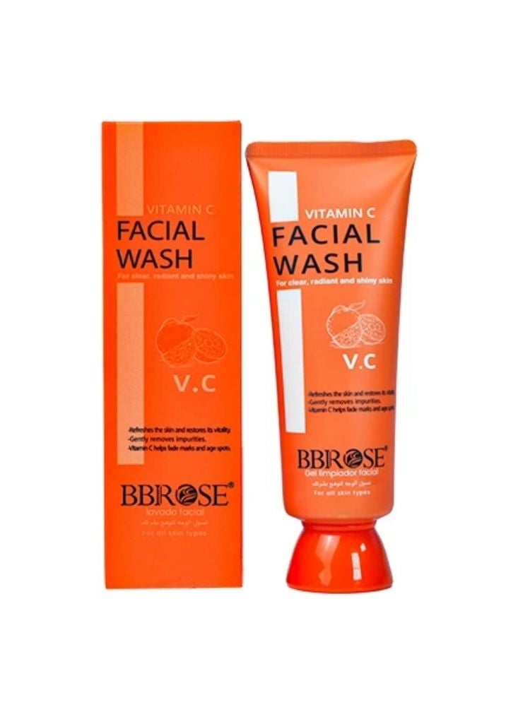 BBROSE BB Rose Vitamin C Facial Wash for Brightening, Deep Cleansing & Skin Glow with Antioxidant Formula - Image 1